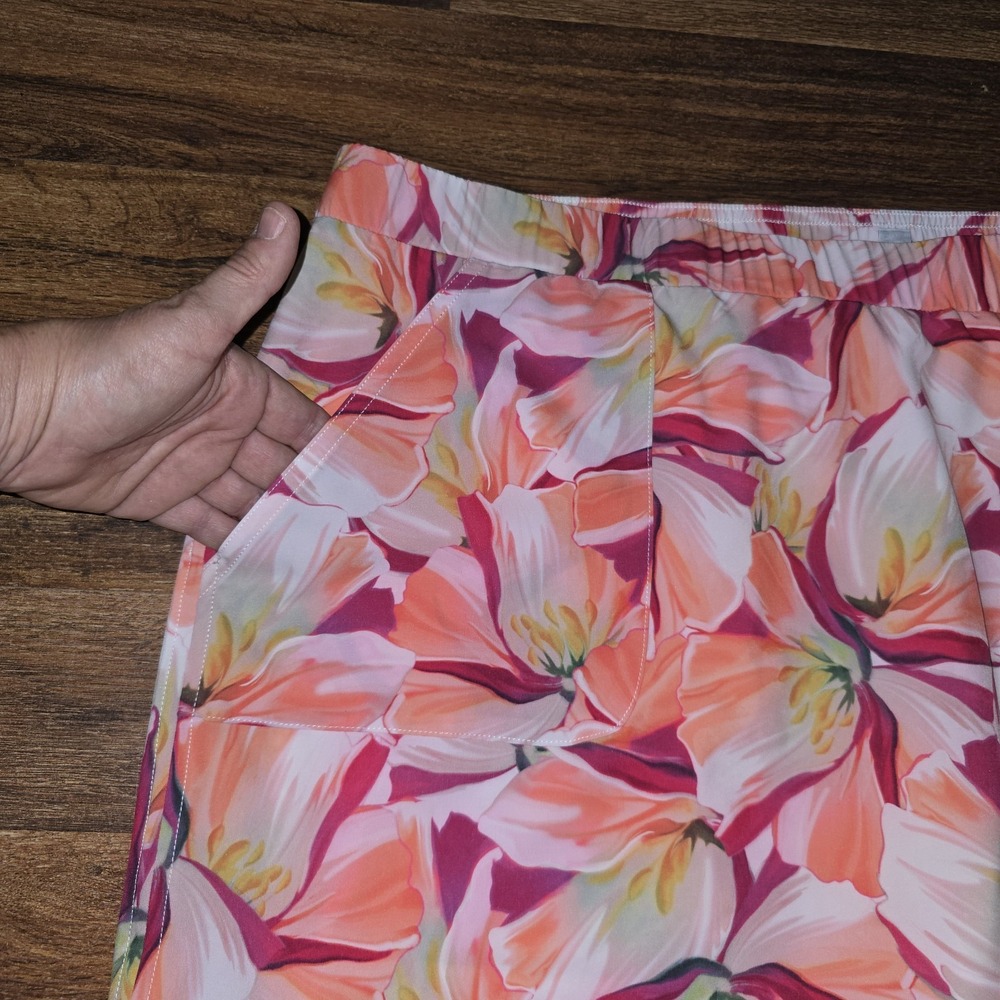 Chicos Skort Size 4 20 XXL Pull-On Inner Shorts Floral Pockets Golf Pickleball - Picture 5 of 8